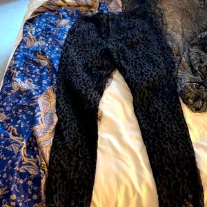 Rachel Roy Velvet Print Pants